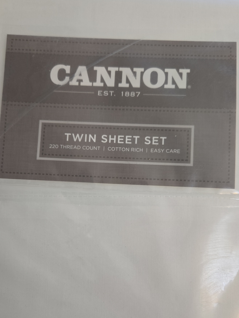 CANNON Twin Sheet Set in White